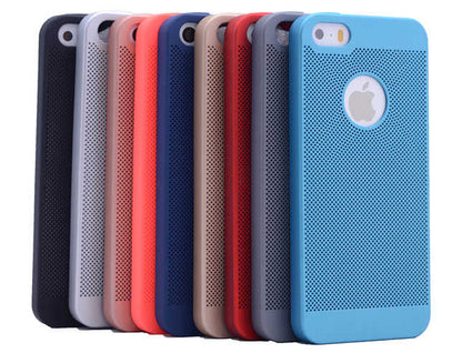 Apple iPhone 5 Kılıf Zore Delikli Rubber Kapak Rose Gold