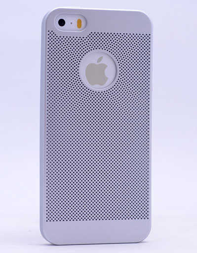 Apple iPhone 5 Kılıf Zore Delikli Rubber Kapak Gri