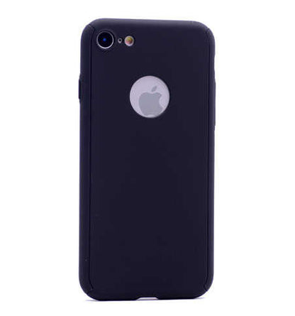 Apple iPhone 5 Kılıf Zore 360 3 Parçalı Rubber Kapak Siyah