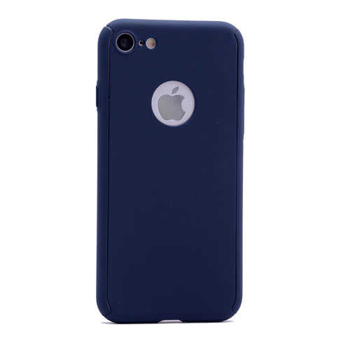Apple iPhone 5 Kılıf Zore 360 3 Parçalı Rubber Kapak Lacivert