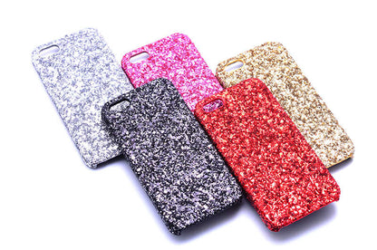Apple iPhone 5 Kılıf Zore Caselogy Simli Kapak Pembe