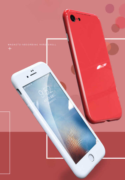 Apple iPhone 6 Kılıf Zore 360 Magnet Kapak Sarı