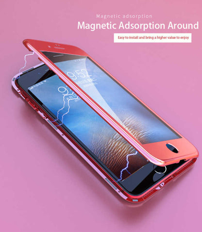 Apple iPhone 6 Kılıf Zore 360 Magnet Kapak Siyah