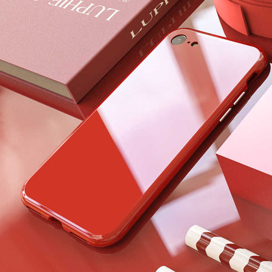 Apple iPhone 6 Kılıf Zore 360 Magnet Kapak Kırmızı