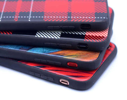 Apple iPhone 6 Kılıf Zore Ebruli Cam Kapak NO4