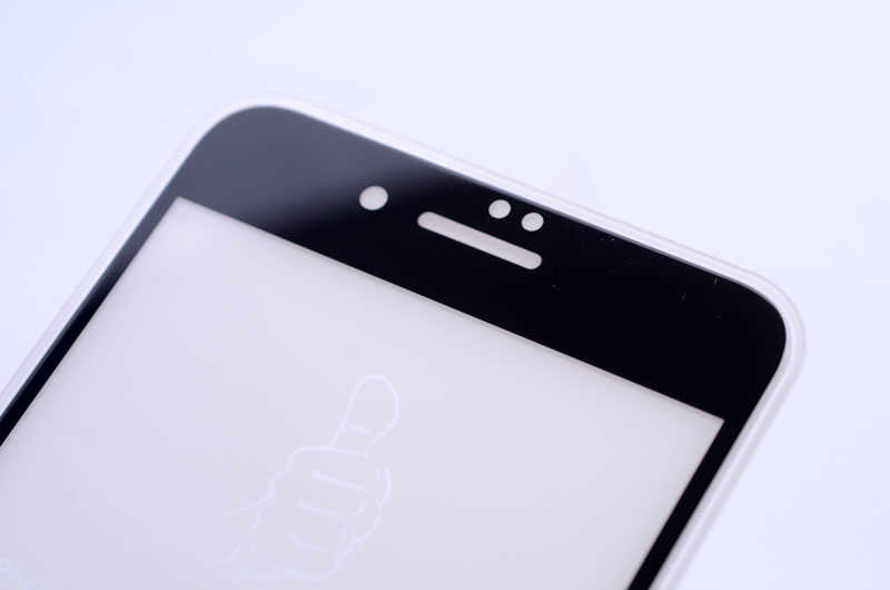 Apple iPhone 6 Plus Zore Kenarları Kırılmaya Dayanıklı Cam Ekran Koruyucu Beyaz