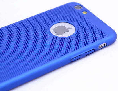 Apple iPhone 6 Plus Kılıf Zore Delikli Rubber Kapak Mavi