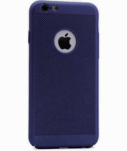 Apple iPhone 6 Plus Kılıf Zore Delikli Rubber Kapak Lacivert