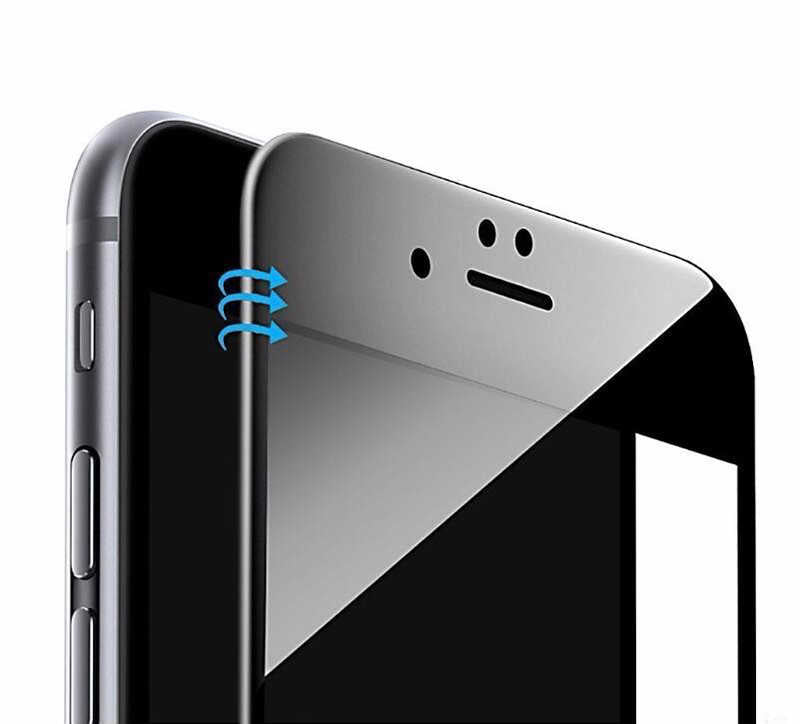 Apple iPhone 6 Plus Zore 3D Latte Cam Ekran Koruyucu Beyaz