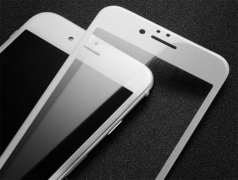 Apple iPhone 6 Zore 3D Latte Cam Ekran Koruyucu Beyaz