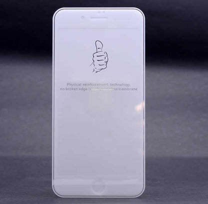 Apple iPhone 7 Zore Kenarları Kırılmaya Dayanıklı Cam Ekran Koruyucu Beyaz