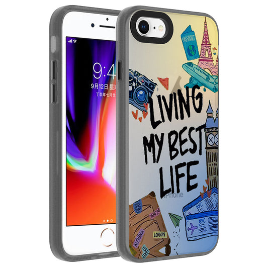 Apple iPhone 7 Kılıf Desenli Zore Dragon Sert Kapak Seyahat