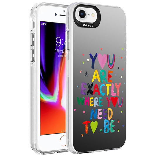 Apple iPhone 7 Kılıf Desenli Zore Silver Sert Kapak You
