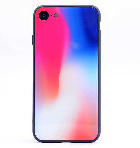 Apple iPhone 7 Kılıf Zore Ebruli Cam Kapak NO6