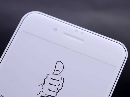 Apple iPhone 7 Plus Zore Kenarları Kırılmaya Dayanıklı Cam Ekran Koruyucu Beyaz