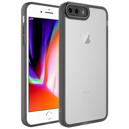 Apple iPhone 7 Plus Kılıf Kamera Korumalı Transparan Zore Post Kapak Siyah