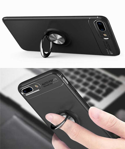 Apple iPhone 7 Plus Kılıf Zore Ravel Silikon Kapak Siyah-Mavi
