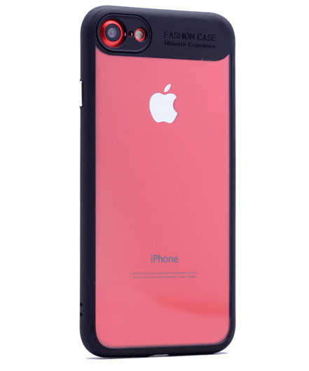 Apple iPhone 8 Kılıf Zore Buttom Kapak Siyah