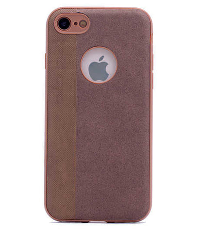 Apple iPhone 8 Kılıf Zore City Silikon Kahverengi