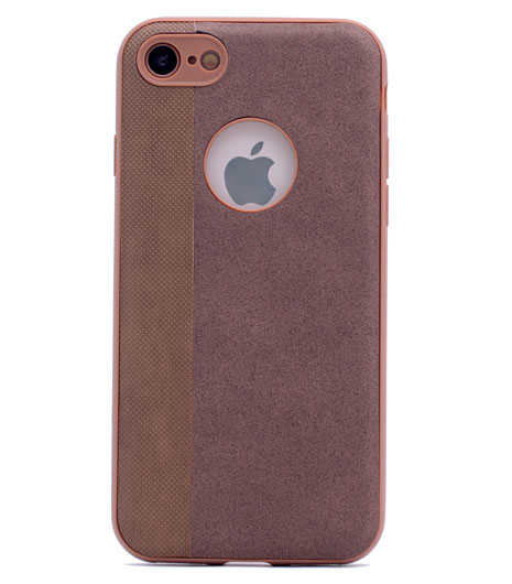Apple iPhone 8 Kılıf Zore City Silikon Kahverengi