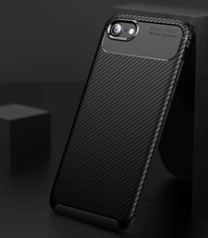 Apple iPhone 8 Kılıf Zore Negro Silikon Kapak Kahverengi