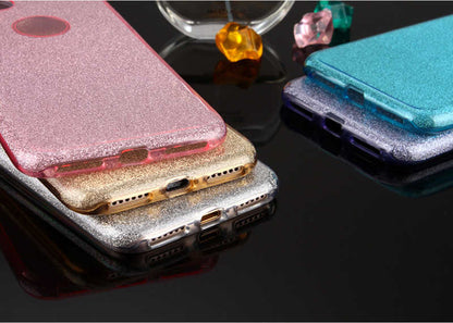 Apple iPhone 8 Kılıf Zore Shining Silikon Mor