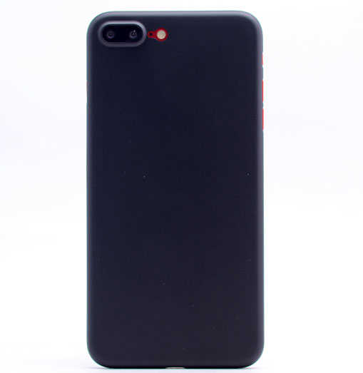 Apple iPhone 8 Plus Kılıf Zore 1.Kalite PP Silikon Siyah
