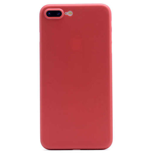Apple iPhone 8 Plus Kılıf Zore 1.Kalite PP Silikon Kırmızı