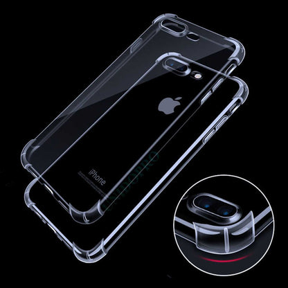 Apple iPhone 8 Plus Kılıf Zore Nitro Anti Shock Silikon Renksiz
