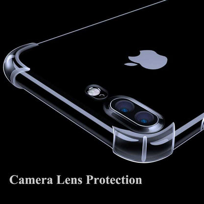 Apple iPhone 8 Plus Kılıf Zore Nitro Anti Shock Silikon Renksiz