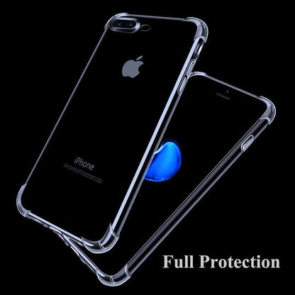 Apple iPhone 8 Plus Kılıf Zore Nitro Anti Shock Silikon Renksiz