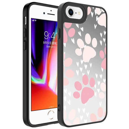 Apple iPhone 8 Plus Kılıf Aynalı Desenli Kamera Korumalı Parlak Zore Mirror Kapak Pati