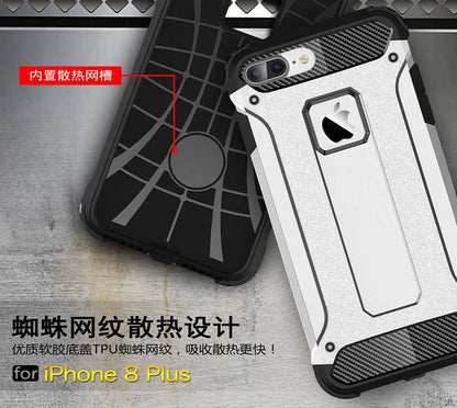 Apple iPhone 8 Plus Kılıf Zore Crash Silikon Kapak Kırmızı