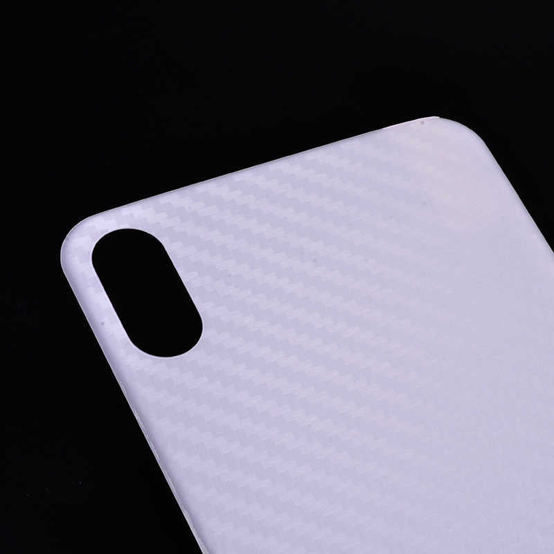 Apple iPhone X Zore Kavisli Arka Karbon Koruyucu Jelatin Beyaz