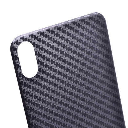 Apple iPhone X Zore Kavisli Arka Karbon Koruyucu Jelatin Beyaz