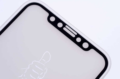 Apple iPhone X Zore Kenarları Kırılmaya Dayanıklı Cam Ekran Koruyucu Siyah