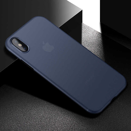Apple iPhone X Kılıf Zore 1.Kalite PP Silikon Lacivert