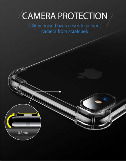 Apple iPhone X Kılıf Zore Nitro Anti Shock Silikon Renksiz