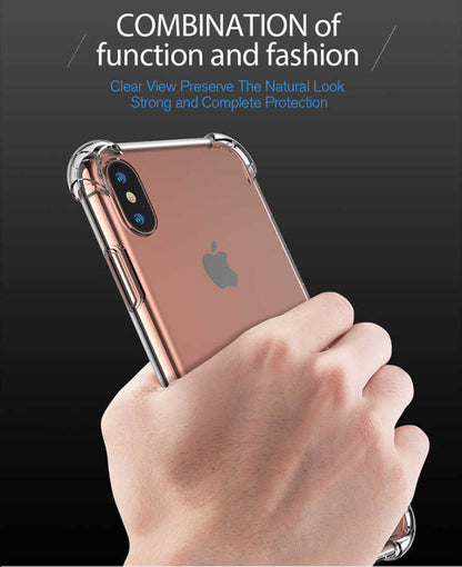 Apple iPhone X Kılıf Zore Nitro Anti Shock Silikon Renksiz