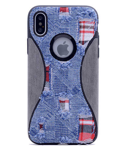 Apple iPhone X Kılıf Zore Barak Silikon Gri