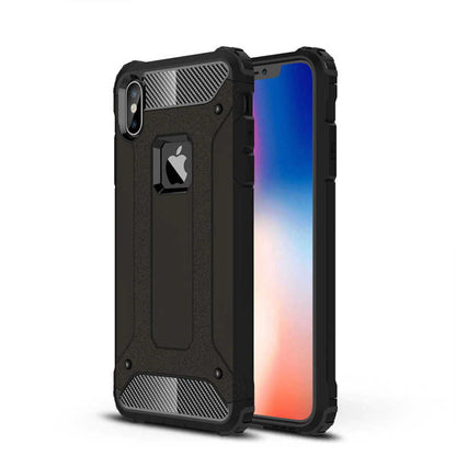 Apple iPhone X Kılıf Zore Crash Silikon Kapak Siyah