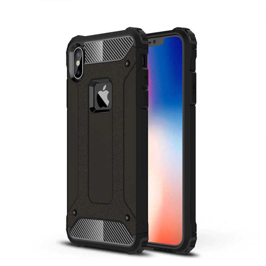 Apple iPhone X Kılıf Zore Crash Silikon Kapak Siyah