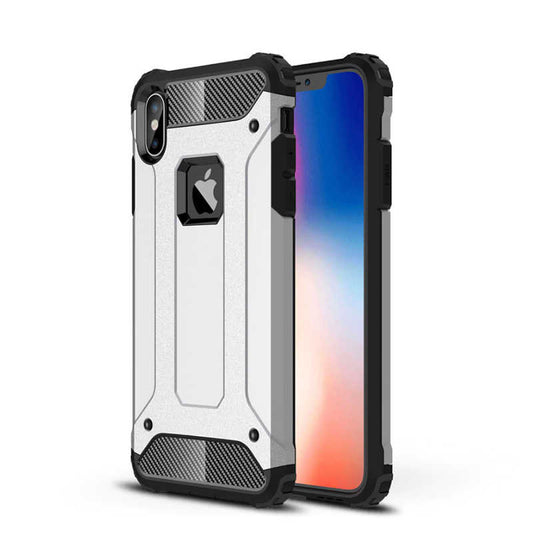 Apple iPhone X Kılıf Zore Crash Silikon Kapak Gri
