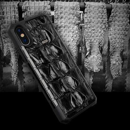Apple iPhone X Kılıf Zore Crocow Kapak Kahverengi