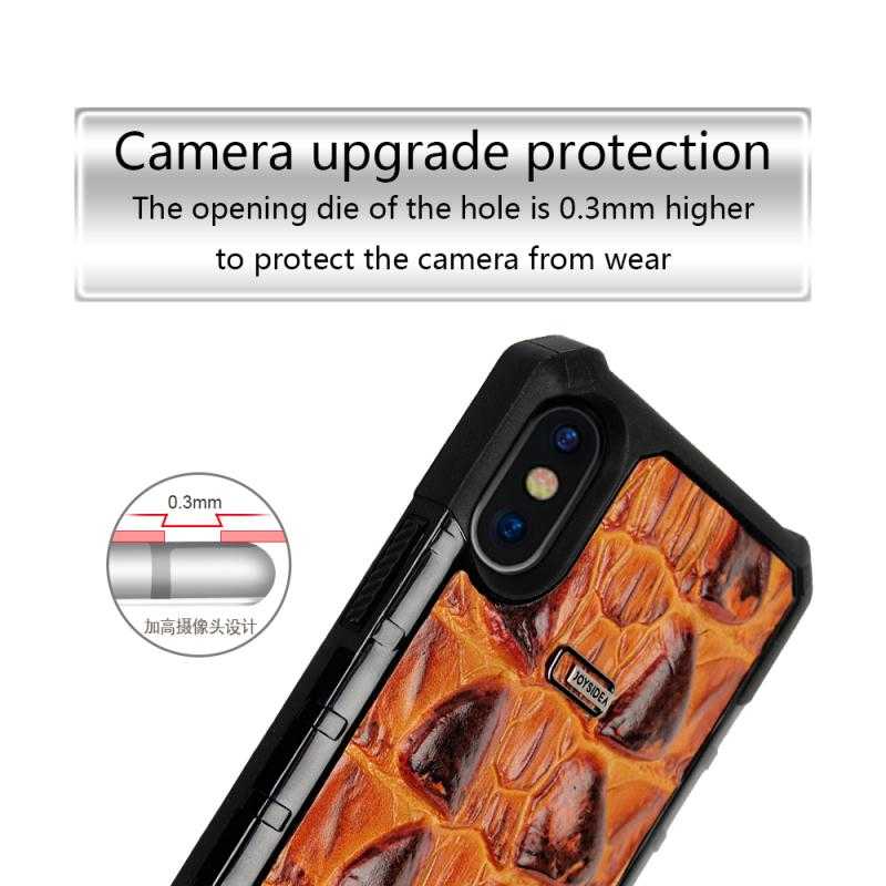Apple iPhone X Kılıf Zore Crocow Kapak Kahverengi