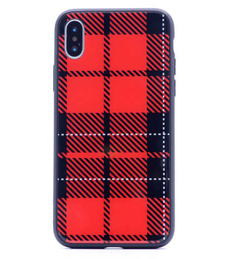Apple iPhone X Kılıf Zore Ebruli Cam Kapak NO4