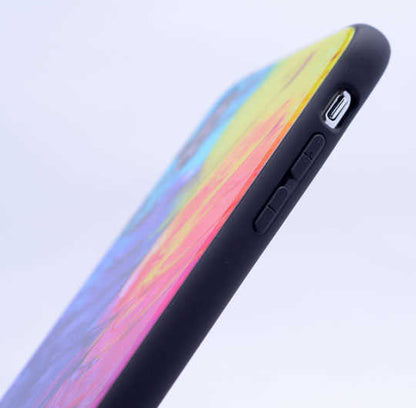 Apple iPhone X Kılıf Zore Ebruli Cam Kapak NO8