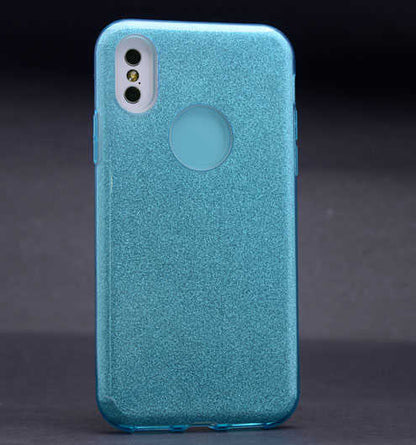 Apple iPhone X Kılıf Zore Shining Silikon Rose Gold