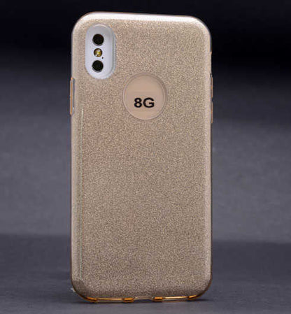 Apple iPhone X Kılıf Zore Shining Silikon Gold