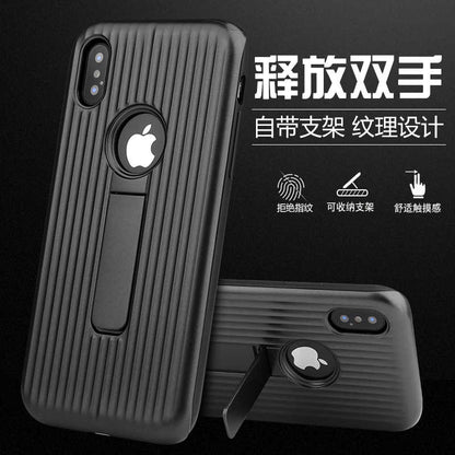 Apple iPhone X Kılıf Zore Wave Standlı Mıknatıslı Kapak Gri